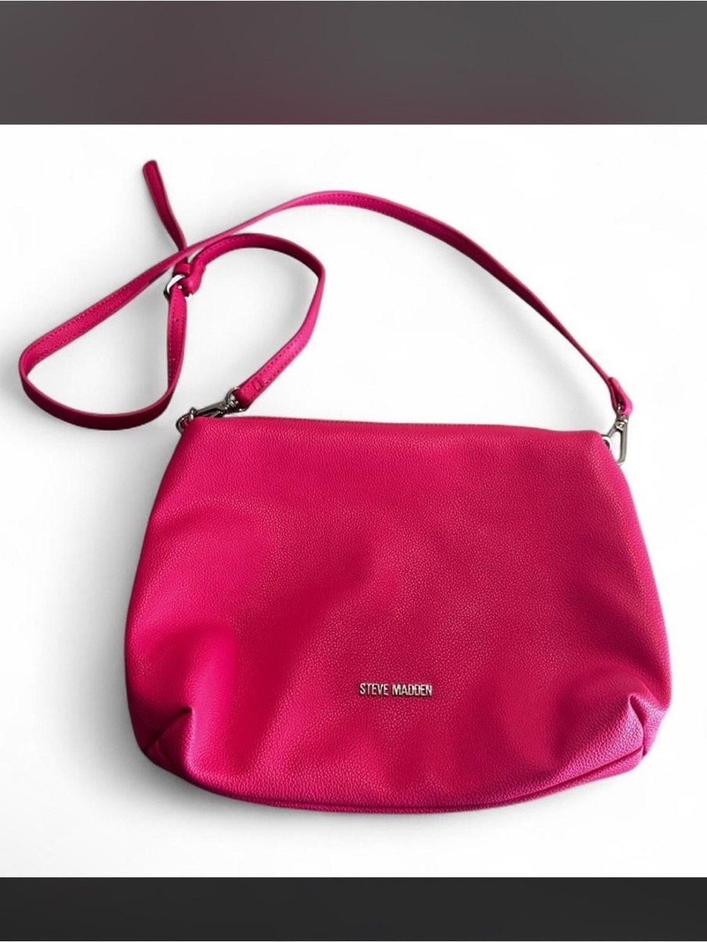 Steve Madden Bright Pink Pebbled Crossbody Bag